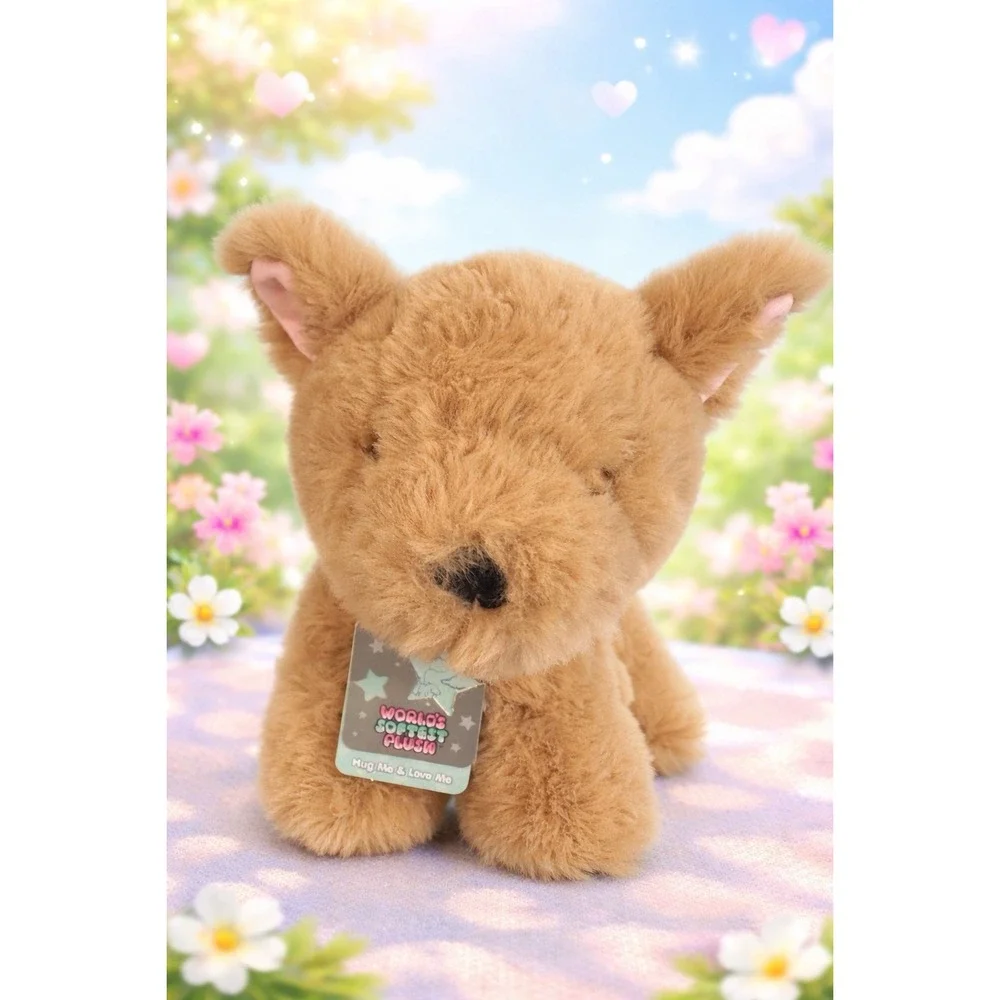 Worlds Softest Plush Puppy Dog Brown 10